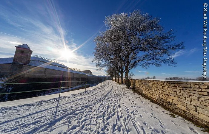 Gedeckter Weg Roßmühle Winter