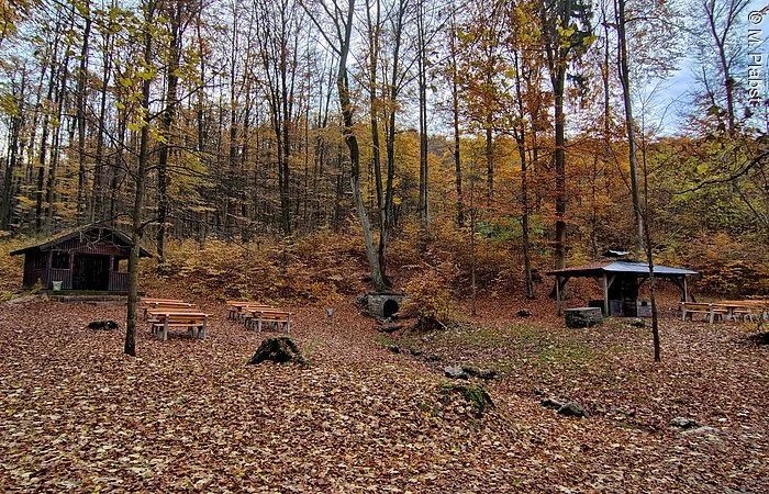 Römerbrunnen im Herbst