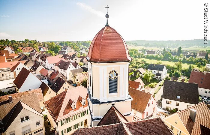 Kirchturm der Stadtkirche Windsbach