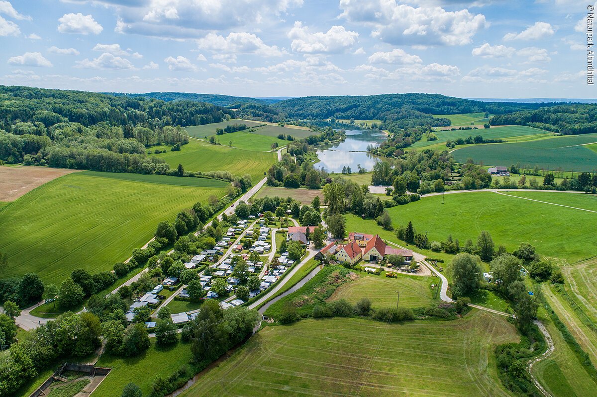 Blick auf den Campingplatz Hasenmühle