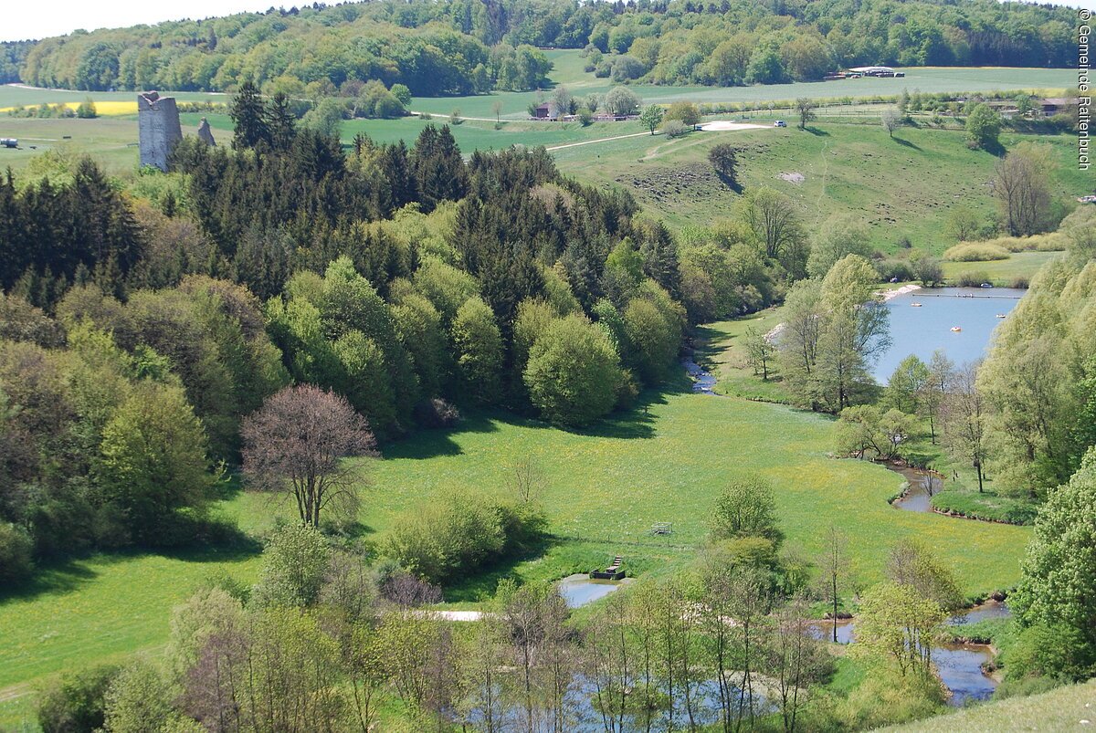 Flugblick auf Bechthaler Weiher