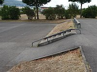 Treppenstufen und Slidegeländer